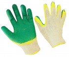 Перчатки обрезиненные зеленые